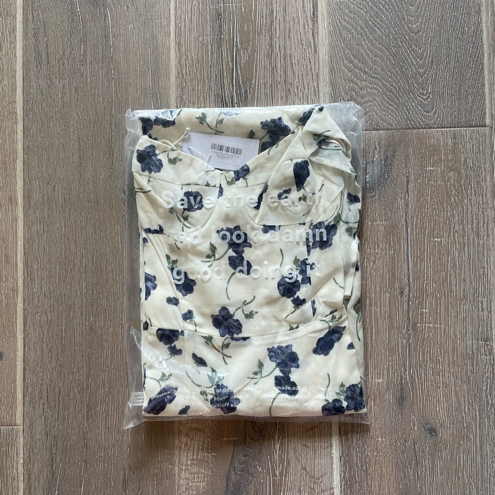NWT Reformation Kourtney Dress Blueberries - Picture 5 of 5